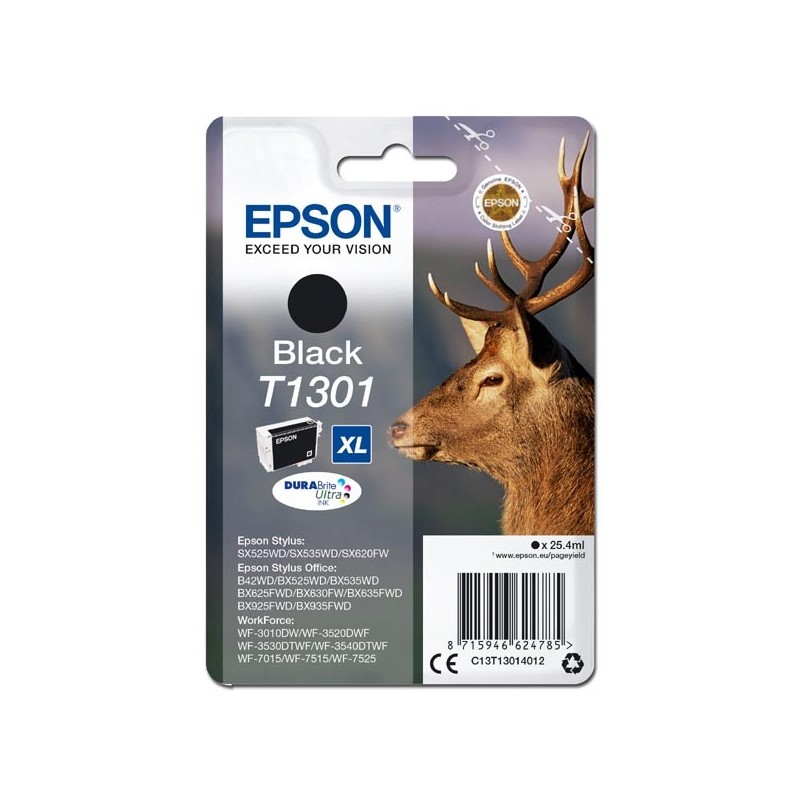 Epson oryginalny ink / tusz C13T13014012, T1301, black, 945s, 25,4ml, Epson Stylus Office BX625FWD - 1