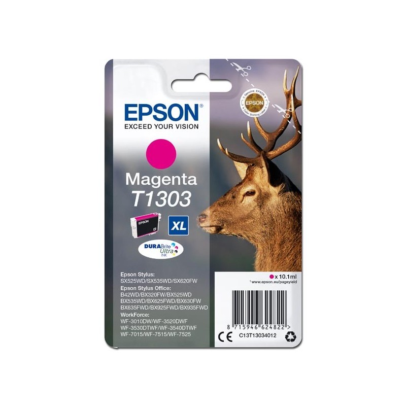 Epson oryginalny ink / tusz C13T13034012, T1303, magenta, 765s, 10,1ml, Epson Stylus Office BX320FW - 1