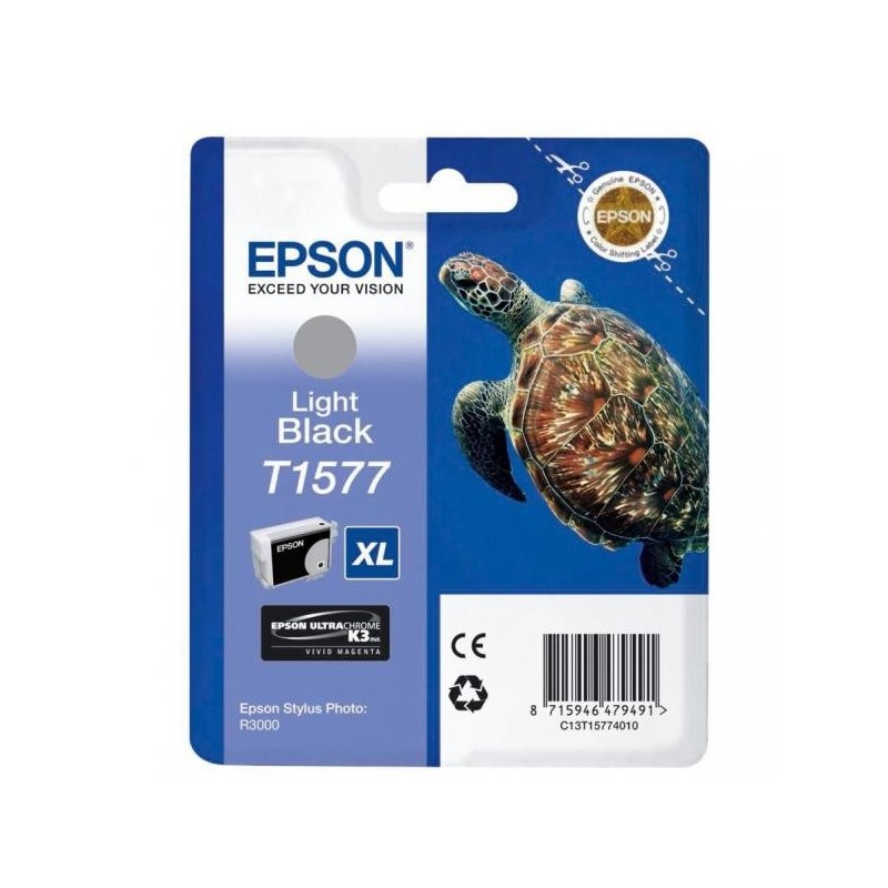 Epson oryginalny ink / tusz C13T15774010, light black, 25,9ml, Epson Stylus Photo R3000 - 1