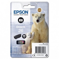 Epson oryginalny ink / tusz C13T26114012, T261140, photo black, 4,7ml, Epson Expression Premium XP-800, XP-700, XP-600 - 1