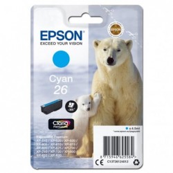 Epson oryginalny ink / tusz C13T26124012, T261240, cyan, 4,5ml, Epson Expression Premium XP-800, XP-700, XP-600 - 1