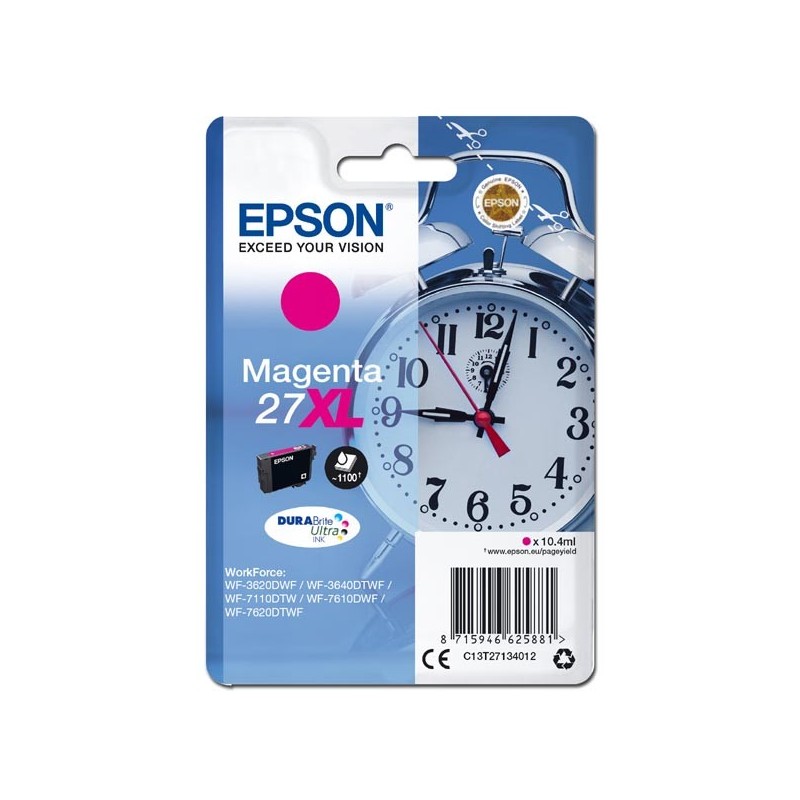 Epson oryginalny ink / tusz C13T27134012, 27XL, magenta, 10,4ml, Epson WF-3620, 3640, 7110, 7610, 7620 - 1