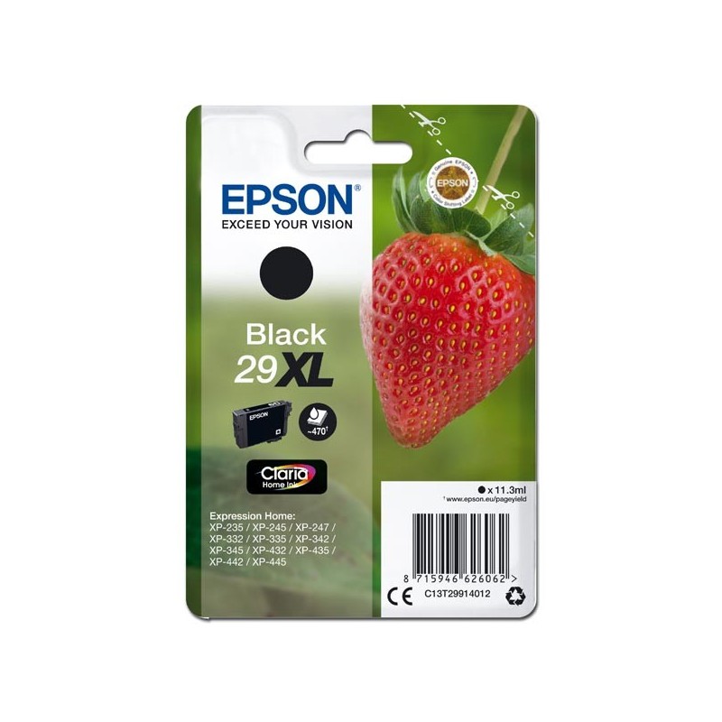 Epson oryginalny ink / tusz C13T29914012, T29XL, black, 11,3ml, Epson Expression Home XP-235,XP-332,XP-335,XP-432,XP-435 - 1