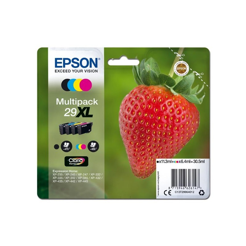 Epson oryginalny ink / tusz C13T29964012, T29XL, CMYK, 11,3/3x6,4ml, Epson Expression Home XP-235,XP-332,XP-335,XP-432,XP-435 - 