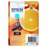 Epson oryginalny ink / tusz C13T33424012, T33, cyan, 4,5ml, Epson Expression Home a Premium XP-530,630,635,830 - 1