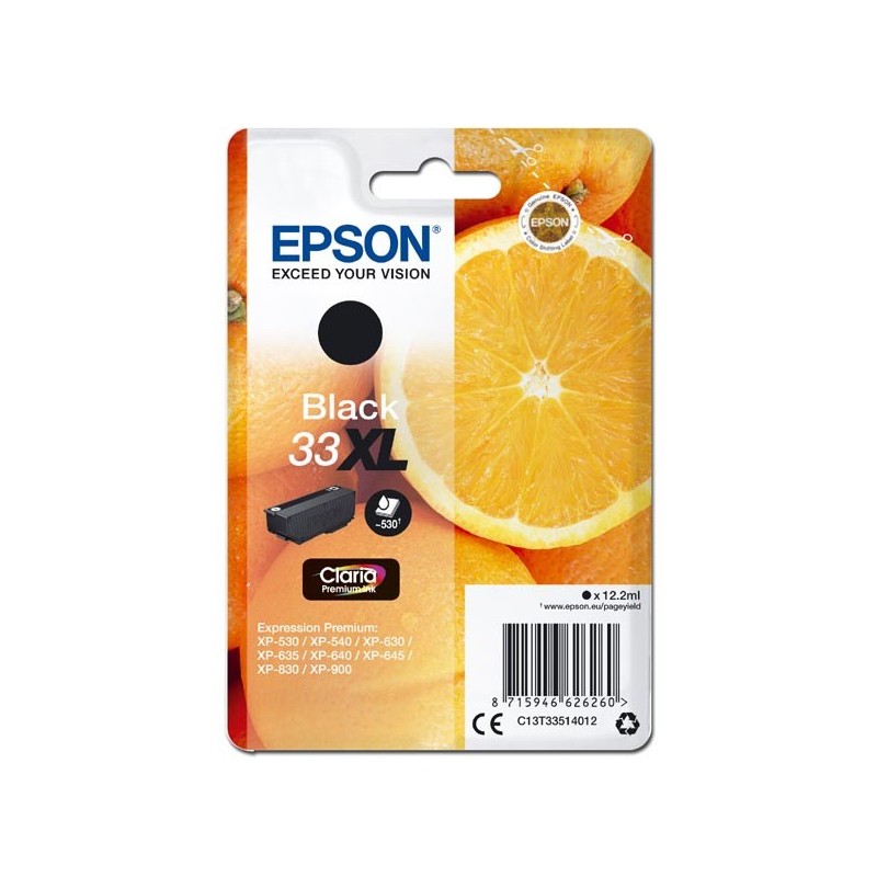 Epson oryginalny ink / tusz C13T33514012, T33XL, black, 12,2ml, Epson Expression Home a Premium XP-530,630,635,830 - 1