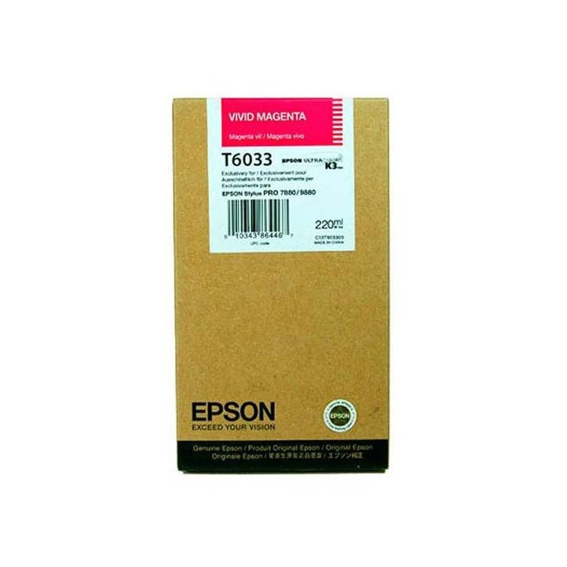 Epson oryginalny ink / tusz C13T603300, vivid magenta, 220ml, Epson Stylus Pro 7800, 9800 - 1