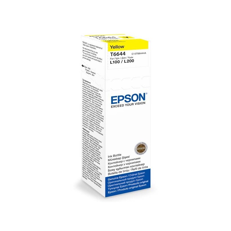 Epson oryginalny ink / tusz C13T66444A, yellow, 70ml, Epson L100, L200, L300 - 1