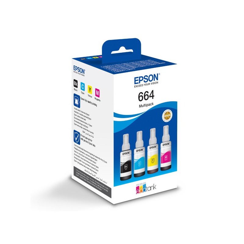 Epson oryginalny ink / tusz C13T66464A, CMYK, Epson L100, L200, L300 - 1