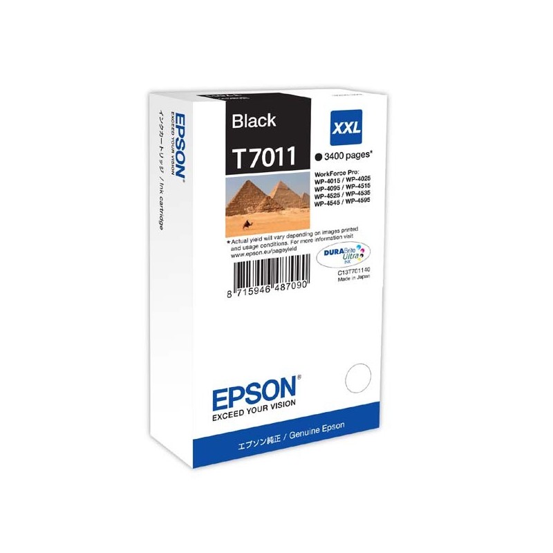 Epson oryginalny ink / tusz C13T70114010, XXL, black, 3400s, Epson WorkForce Pro WP4000, 4500 series - 1