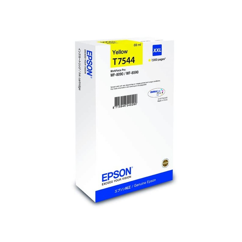 Epson oryginalny ink / tusz C13T754440, T7544, XXL, yellow, 69ml, Epson WorkForce Pro WF-8590DWF - 1