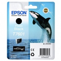 Epson oryginalny ink / tusz C13T76014010, T7601, photo black, 25,9ml, 1szt, Epson SureColor SC-P600 - 1
