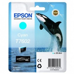 Epson oryginalny ink / tusz C13T76024010, T7602, cyan, 25,9ml, 1szt, Epson SureColor SC-P600 - 1