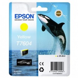 Epson oryginalny ink / tusz C13T76044010, T7604, yellow, 25,9ml, 1szt, Epson SureColor SC-P600 - 1