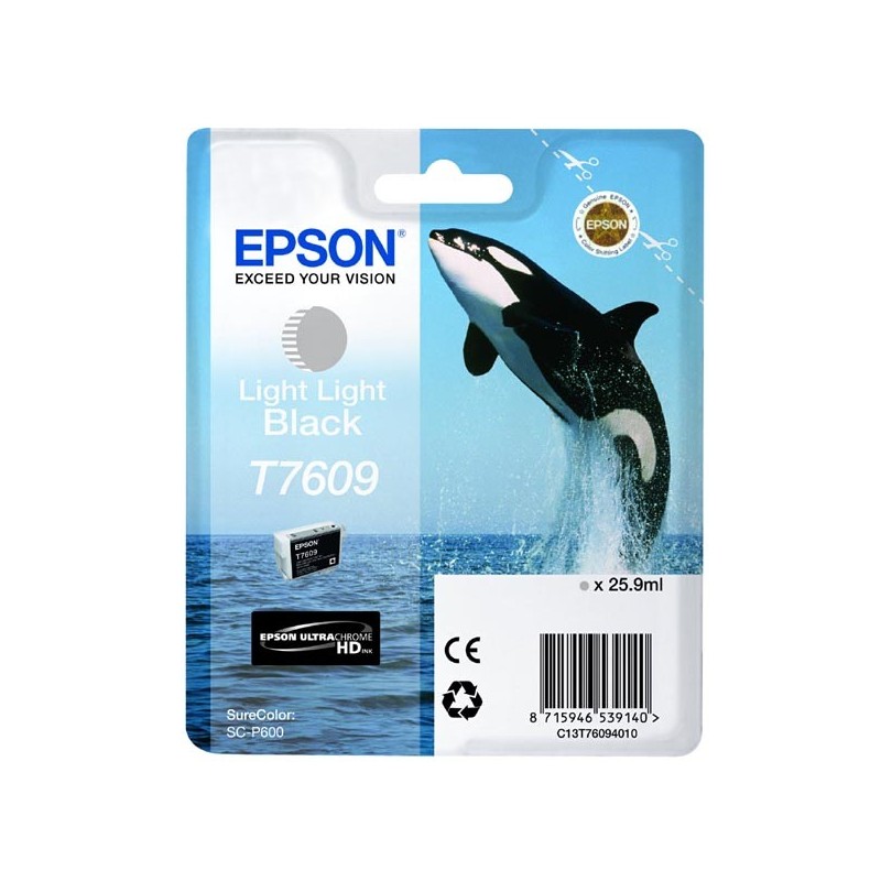 Epson oryginalny ink / tusz C13T76094010, T7609, light light black, 25,9ml, 1szt, Epson SureColor SC-P600 - 1