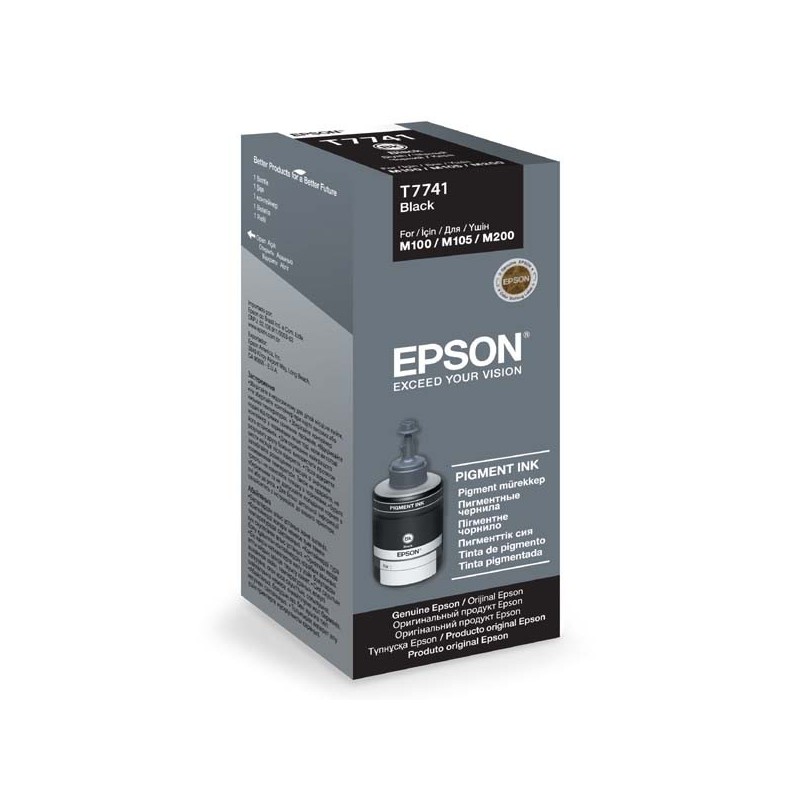 Epson oryginalny ink / tusz C13T77414A, black, 140ml, Epson WorkForce M100, M105, M200 - 1