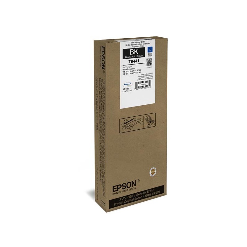 Epson oryginalny ink / tusz C13T944140, black, 3000s, 1x35.7ml, Epson WF-C5210, C5290, C5710, C5790 - 1