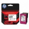 HP oryginalny ink / tusz C2P11AE, HP 651, tri-colour, 300s, HP DeskJet IA 5645, 5575, Officejet 202,252 Mobile - 1