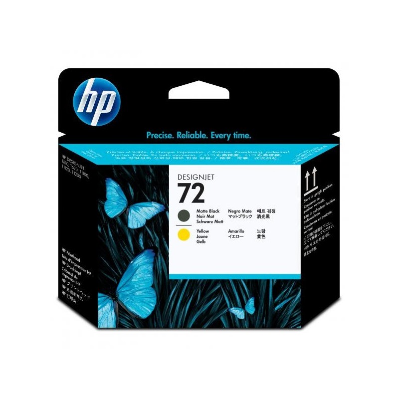 HP oryginalny głowica drukująca C9384A, HP 72, matte black/yellow, HP Designjet T1100, T770 - 1