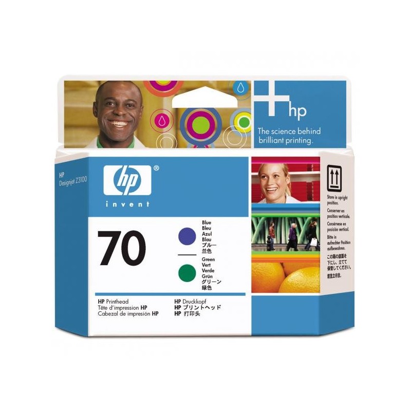 HP oryginalny głowica drukująca C9408A, HP 70, blue/green, HP DesignJet Z3100 - 1