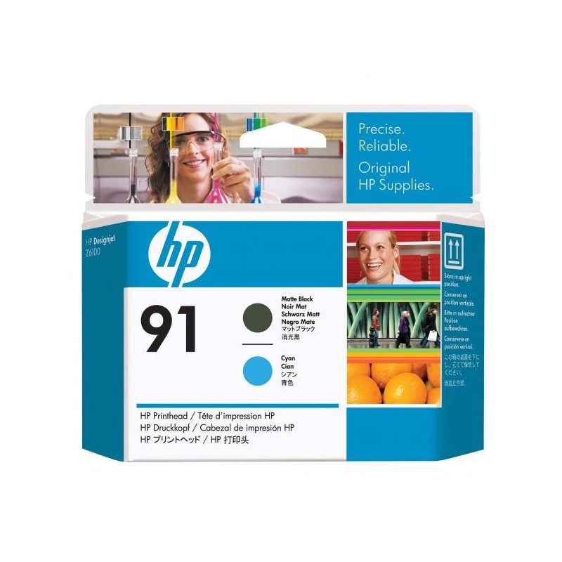 HP oryginalny głowica drukująca C9460A, HP 91, matte black/cyan, HP DesignJet Z6100 - 1