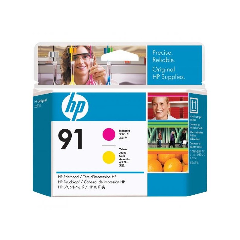 HP oryginalny głowica drukująca C9461A, HP 91, magenta/yellow, HP DesignJet Z6100 - 1