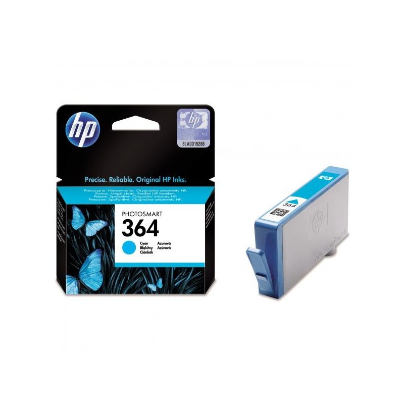 HP oryginalny ink / tusz CB318EE, HP 364, cyan, 300s, HP Photosmart B8550, C5380, D5460 - 1