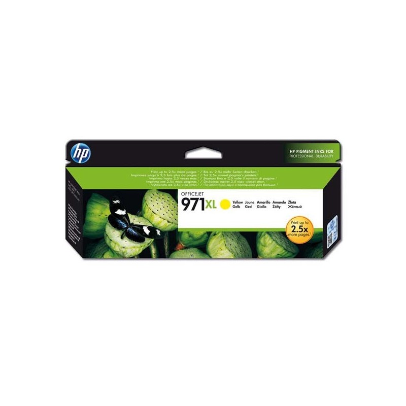HP oryginalny ink / tusz CN628AE, yellow, 6600s, HP 971XL, HP Officejet Pro X451dn, X451dw, X476dn MFP, X476dw - 1