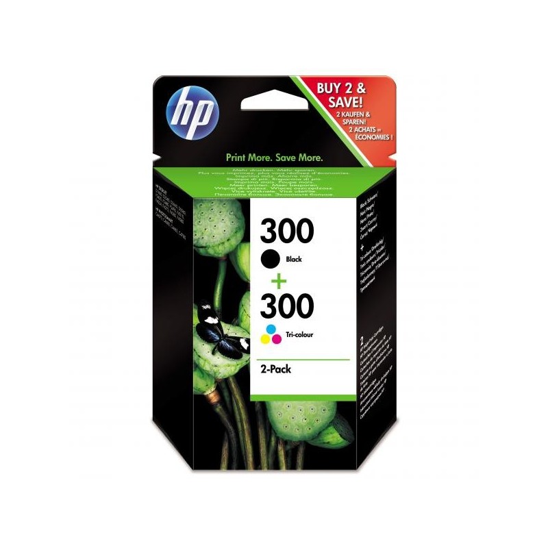 HP oryginalny ink / tusz CN637EE, HP 300, black/color, 2 x 200s, 2x4ml, HP 2-pack + paper HP Deskjet F4500 - 1