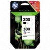 HP oryginalny ink / tusz CN637EE, HP 300, black/color, 2 x 200s, 2x4ml, HP 2-pack + paper HP Deskjet F4500 - 1