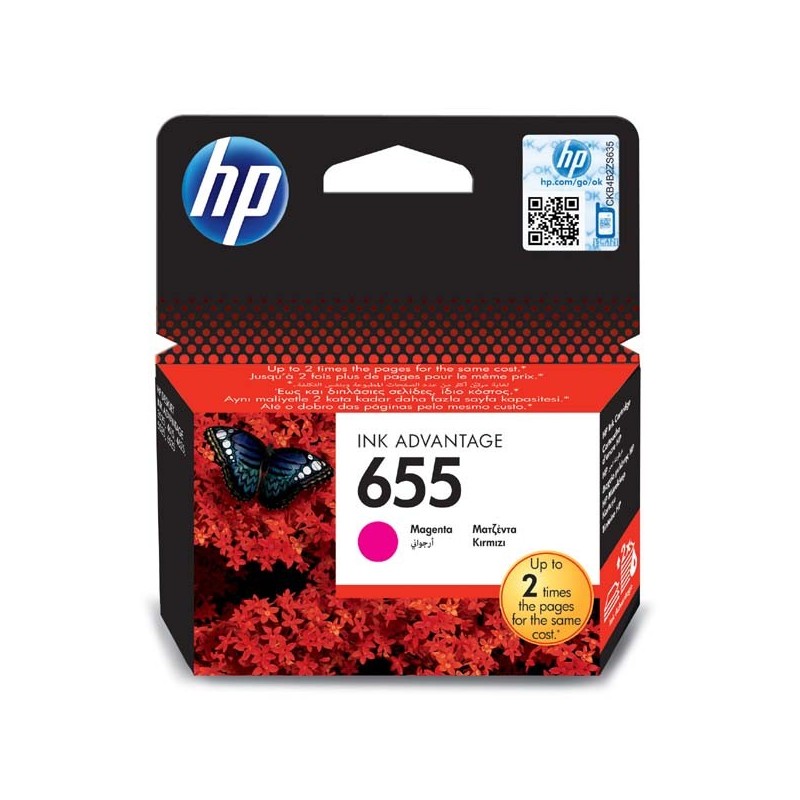 HP oryginalny ink / tusz CZ111AE, HP 655, magenta, 600s, HP Deskjet Ink Advantage 3525, 5525, 6525, 4615 e-AiO - 1