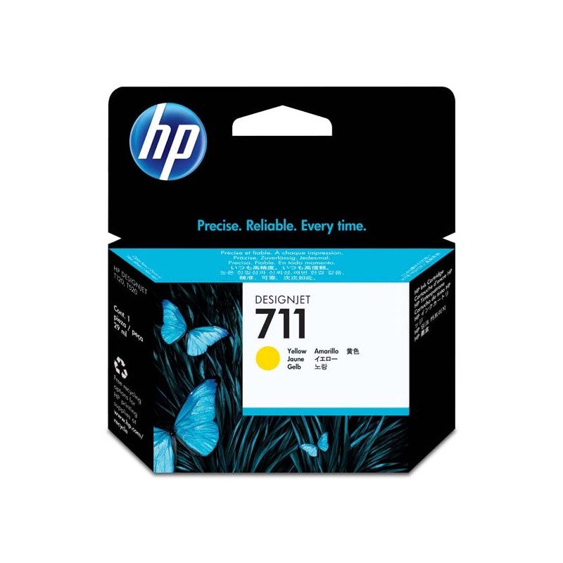 HP oryginalny ink / tusz CZ132A, HP 711, yellow, 29ml, HP DesignJet T120, T520 - 1