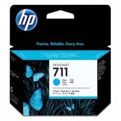 HP oryginalny ink / tusz CZ134A, HP 711, cyan, 3x29ml, 3szt, HP DesignJet T120, T520 - 1