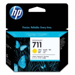 HP oryginalny ink / tusz CZ136A, HP 711, yellow, 3x29ml, 3szt, HP DesignJet T120, T520 - 1