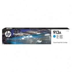 HP oryginalny ink / tusz F6T77AE, HP 913A, cyan, 3000s, 37ml, high capacity, HP PageWide 325, 377, Pro 452, Pro 477 - 1