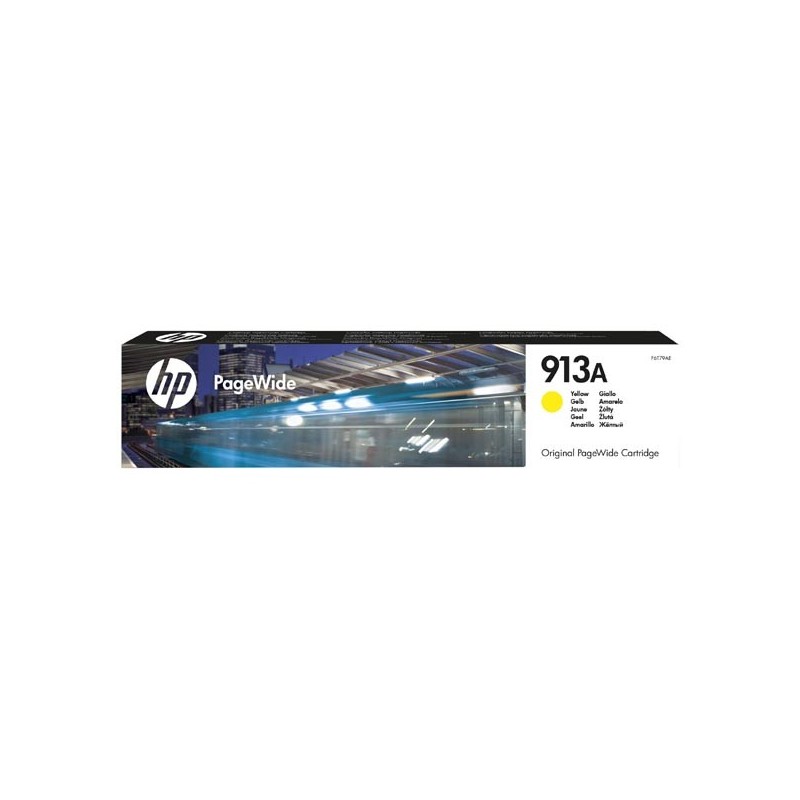 HP oryginalny ink / tusz F6T79AE, HP 913A, yellow, 3000s, 37.5ml, HP PageWide 325, 377, Pro 452, Pro 477 - 1
