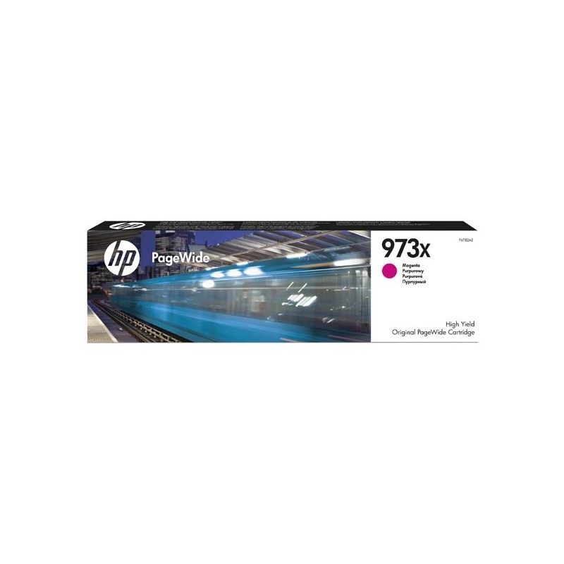 HP oryginalny ink / tusz F6T82AE, HP 973X, magenta, 7000s, 82ml, HP PageWide Pro 452, Pro 477 - 1