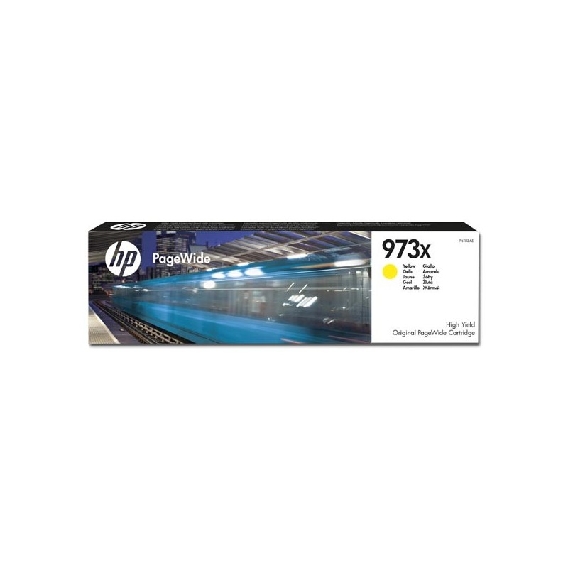 HP oryginalny ink / tusz F6T83AE, HP 973X, yellow, 7000s, 82ml, HP PageWide Pro 452, Pro 477 - 1