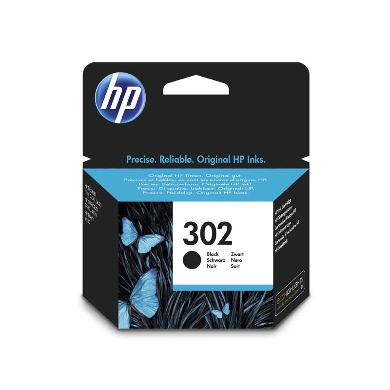 HP oryginalny ink / tusz F6U66AE, HP 302, black, 190s, 3.5ml, HP OJ 3830,3834,4650, DJ 2130,3630,1010, Envy 4520 - 1
