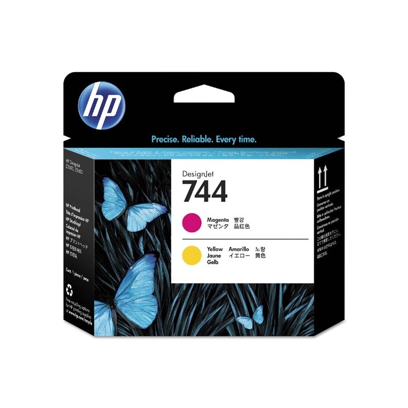 HP oryginalny głowica drukująca F9J87A, HP 744, magenta/yellow, HP DesignJet Z5600, DesignJet HD Pro MFP - 1