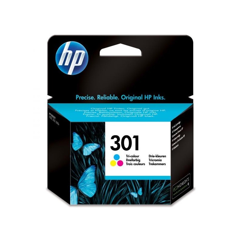 HP oryginalny ink / tusz CH562EE, HP 301, color, 165s, HP HP Deskjet 1000, 1050, 2050, 3000, 3050 - 1