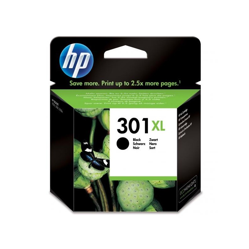HP oryginalny ink / tusz CH563EE, HP 301XL, black, 480s, HP HP Deskjet 1000, 1050, 2050, 3000, 3050 - 1