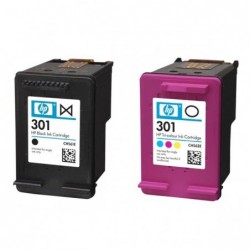 HP oryginalny ink / tusz N9J72AE, black/color, 190/165s, HP 301, HP 2-pack Deskjet 1510, 3055A, Officejet 2622 - 2