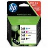 HP oryginalny ink / tusz N9J73AE, HP 364 Combo pack, CMYK, HP 4-pack + paper Combo-pack,B8550,C5380,D5460 - 1