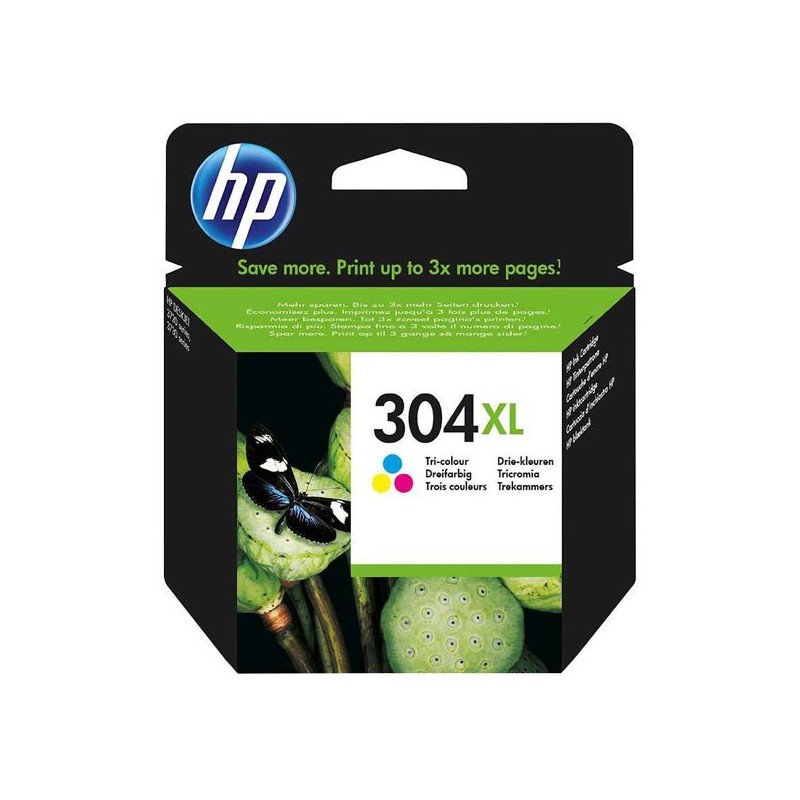 HP oryginalny ink / tusz N9K07AE, HP 304XL, Tri-color, 300s, 7ml, HP DeskJet 2620,2630,2632,2633,3720,3730,3732,3735 - 1