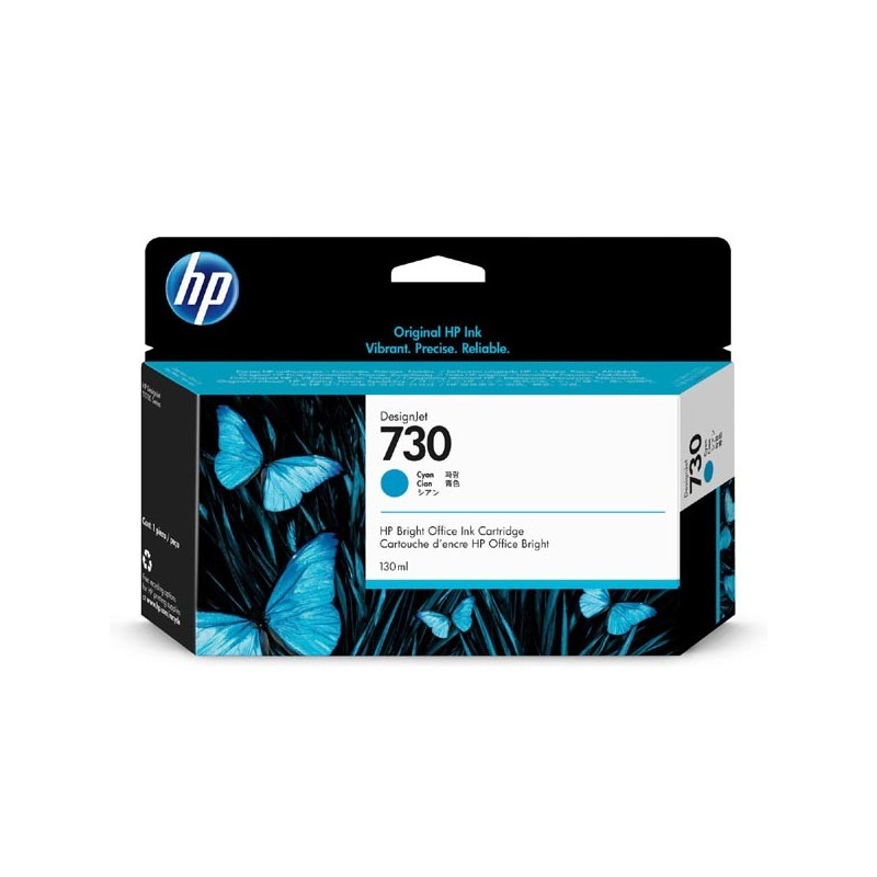 HP oryginalny ink / tusz P2V62A, HP 730, cyan, 130ml, HP HP DesignJet T1700 Printer series - 1