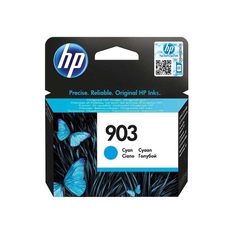 HP oryginalny ink / tusz T6L87AE, HP 903, cyan, 315s, 4ml, HP Officejet 6962,Pro 6960,6961,6963,6964,6965,6966 - 1