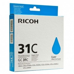 Ricoh oryginalny wkład żelowy 405689, cyan, typ GC 31C, Ricoh GXe2600/GXe3000N/GXe3300N/GXe3350N - 1