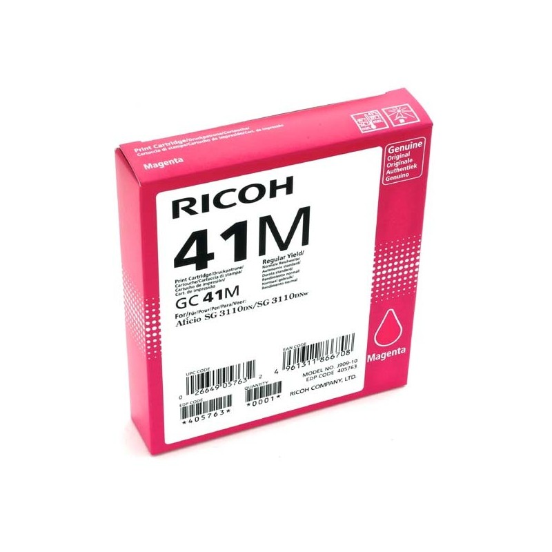 Ricoh oryginalny wkład żelowy 405763, magenta, 2200s, GC41HM, Ricoh AFICIO SG 3100, SG 3110DN, 3110DNW - 1