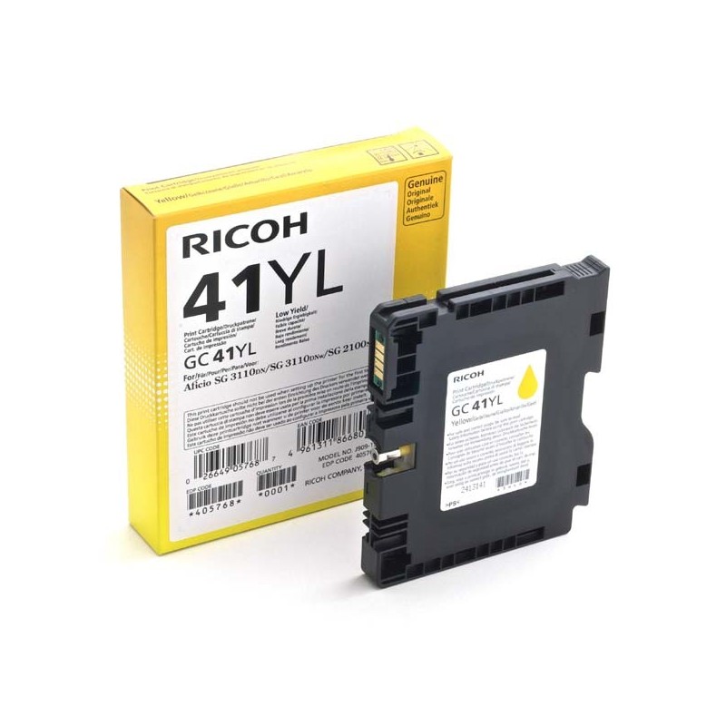 Ricoh oryginalny wkład żelowy 405768, yellow, 600s, GC41Y, Ricoh AFICIO SG 3100, SG 3110 - 1